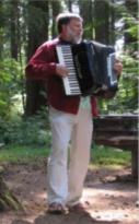 David Miles with his accordion