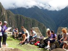 Students at Machu Picchu