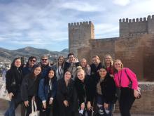 Spring 2019 Cadiz Study Aborad Students at Alhambra