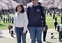 Jonathon Reyes standing with his sister Cecilia in the Quad.